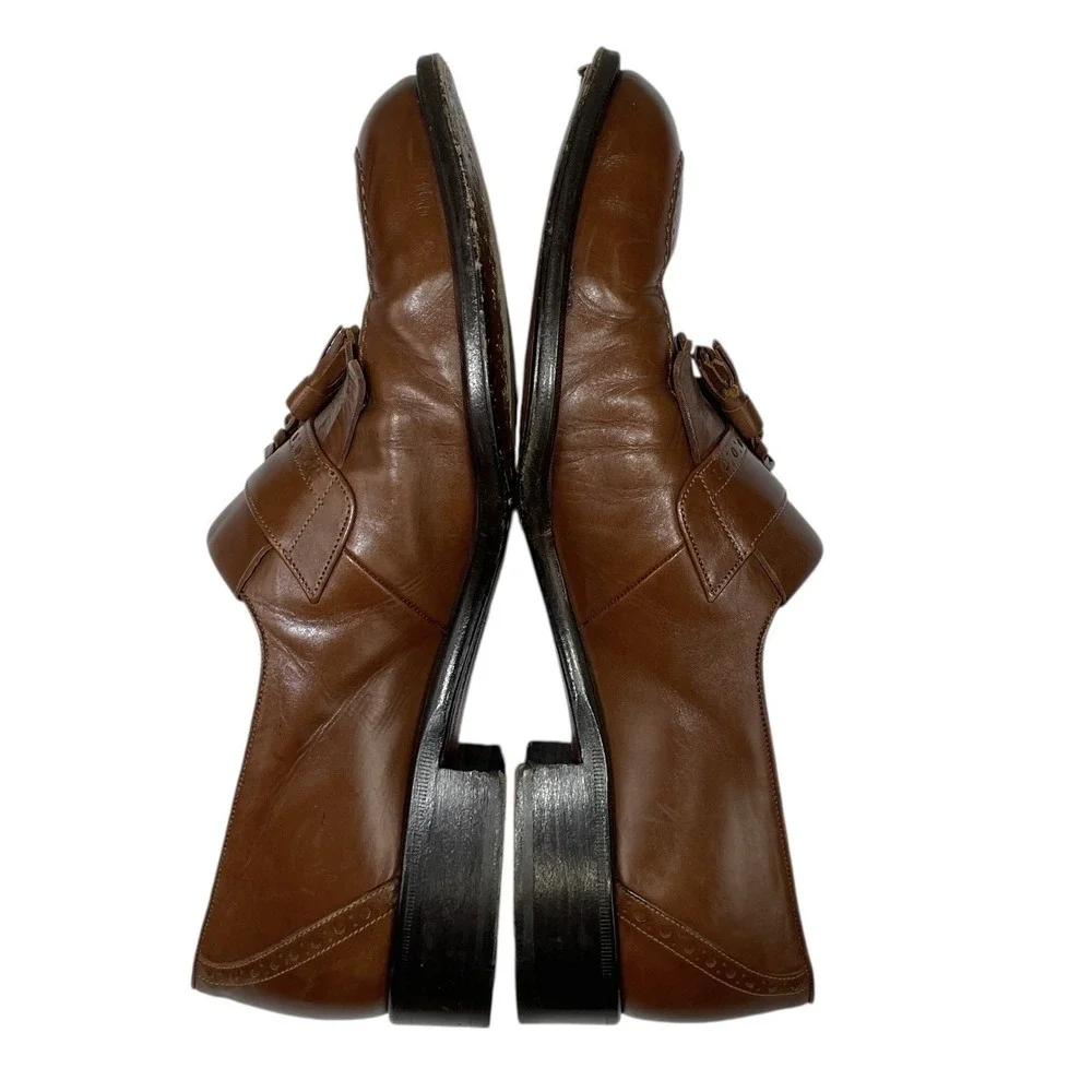 Bally Brown Leather Tassel Dress Loafers Mens 8 Preppy Designer Quiet Luxury